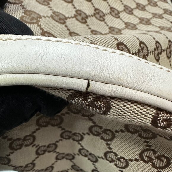 Authentic Gucci Monogram GG Trophy Canvas/Leather Medium Boston Bag - Picture 17 of 17